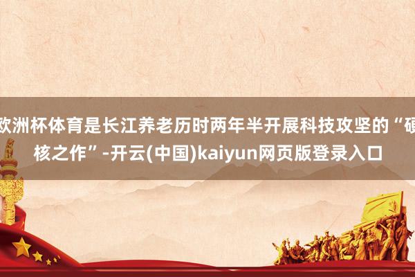 欧洲杯体育是长江养老历时两年半开展科技攻坚的“硬核之作”-开云(中国)kaiyun网页版登录入口