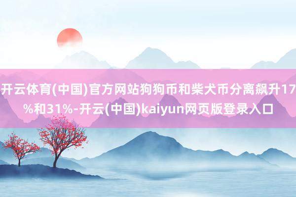 开云体育(中国)官方网站狗狗币和柴犬币分离飙升17%和31%-开云(中国)kaiyun网页版登录入口